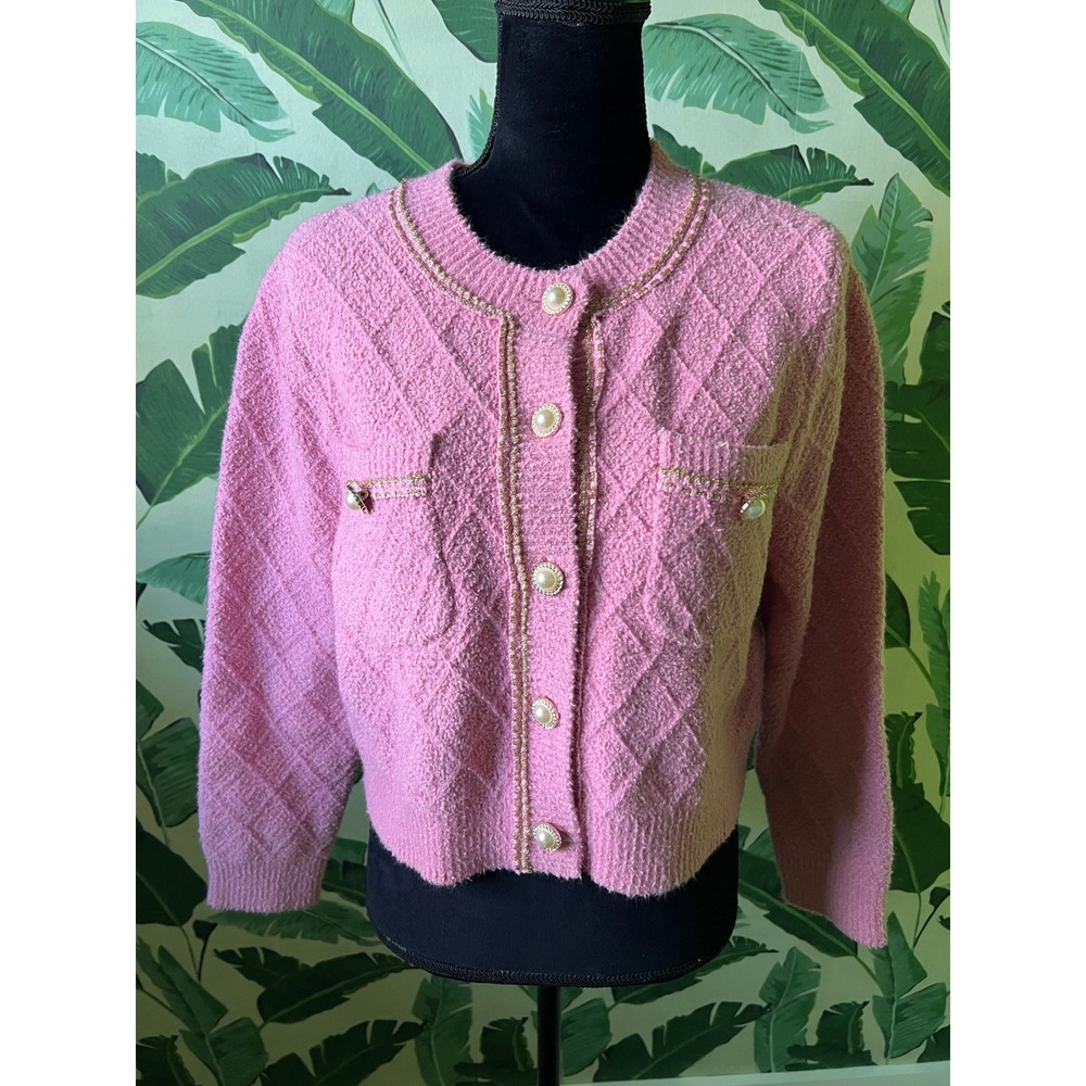Urban Revivo Cardigan Sweater Women Size M Pink